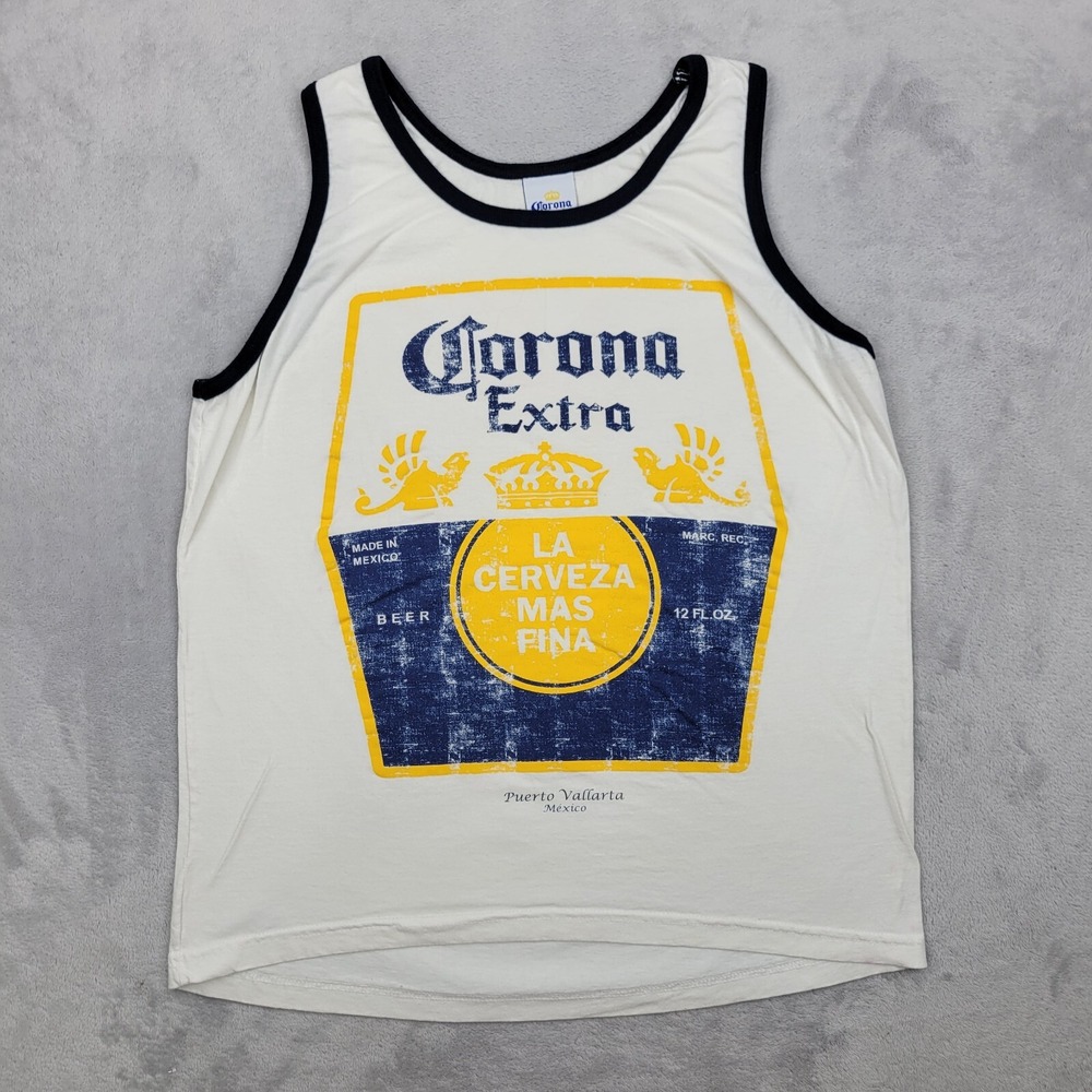 Corona Beer Shirt Mens Small Tank Top Ringer Party Pool Mexican Cerveza Adult